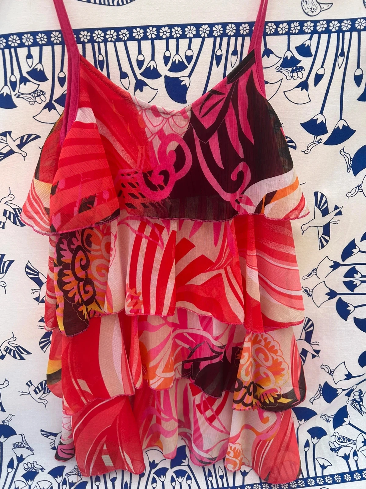 Vestido de verão multicolorido com babados Little girl 10 anos – photo 4